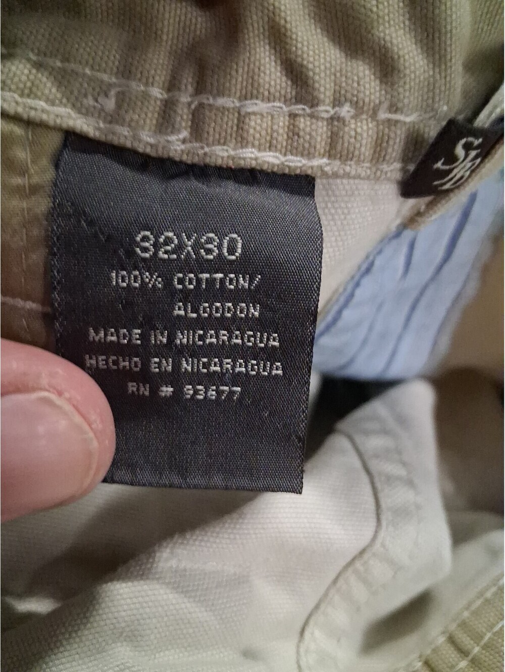 St. Johns Bay Cargo Pants Mens Size 32X30 Cream Color G2 - Picture 3 of 8
